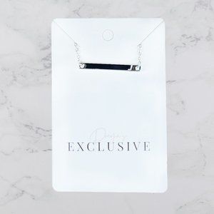 Dainty Silver Bar Bracelet - J